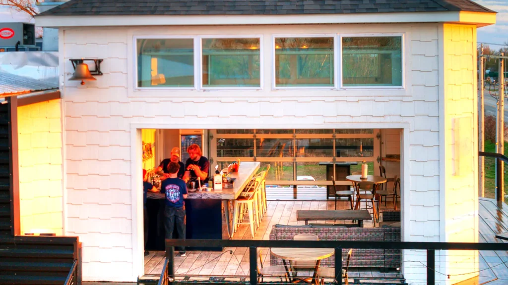The Lighthouse Bar at Boom Sports Bar at The Regatta On Grand RV Resort on Grand Lake in Grove, OK