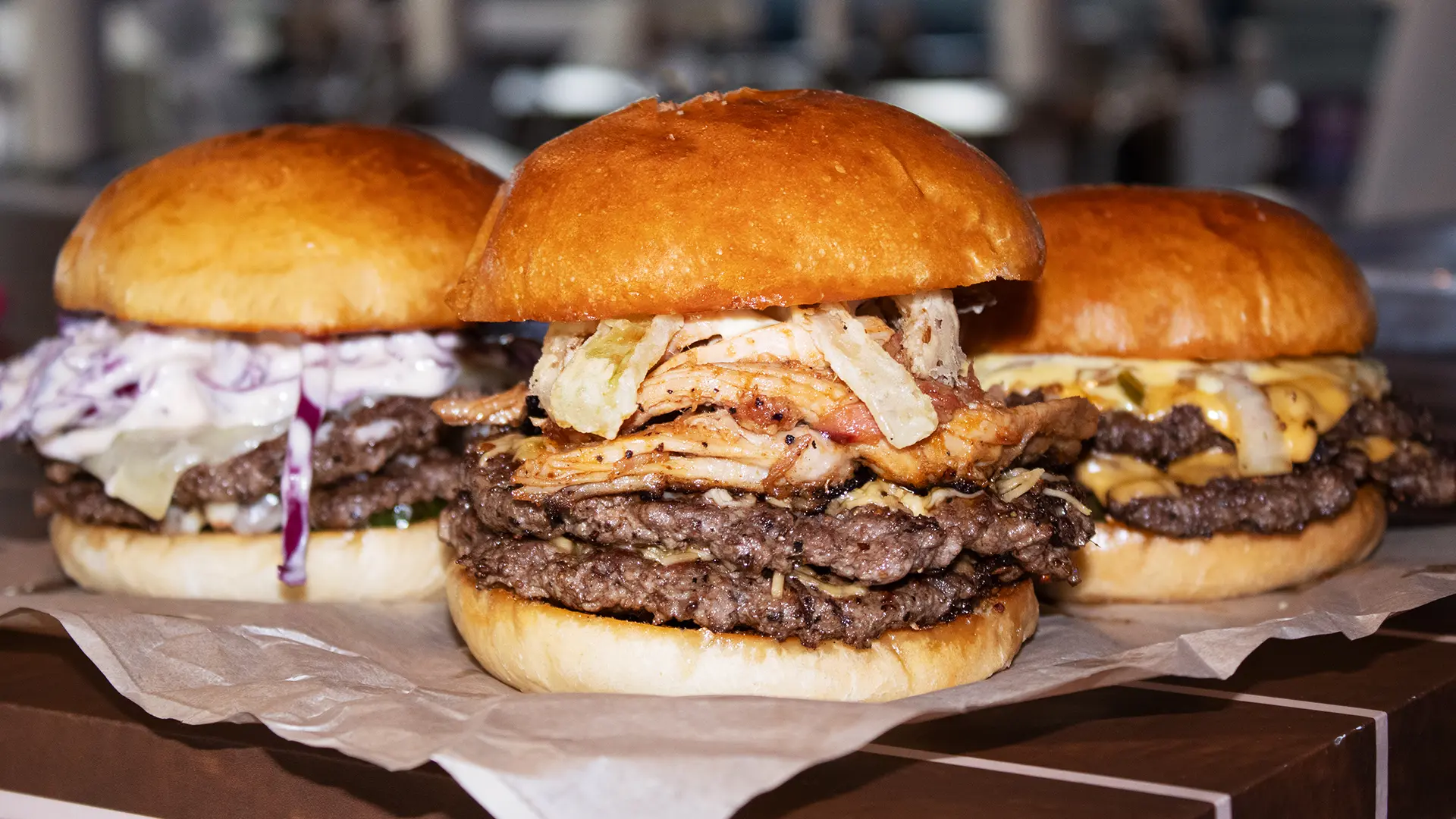 Smashburgers at Boom restaurant at the Regatta on Grand in Grove, OK